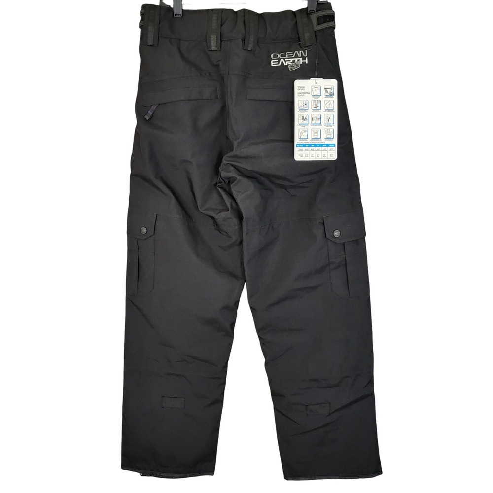 Ocean‎ Earth Men's Black Ski Snowboard Pants Size S Waterproof Insulated NWT - Picture 2 of 12